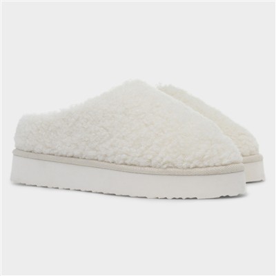 Womens Beige Mule Slipper