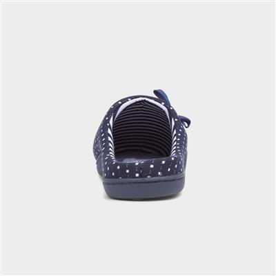 Rheba Womens Navy Mule Slipper