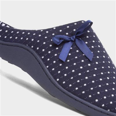 Rheba Womens Navy Mule Slipper
