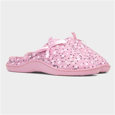 Womens Pink Mule Slipper