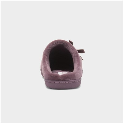 Womens Berry Heart Bow Mule