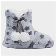 The Slipper Company Womens Grey Star & Moon Bootie (Click For Details)