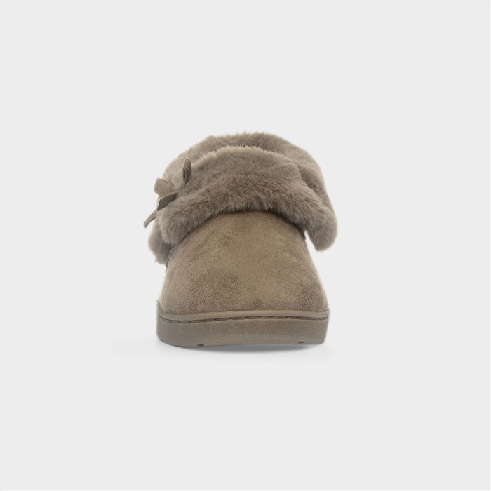 Womens Brown Full Slippers