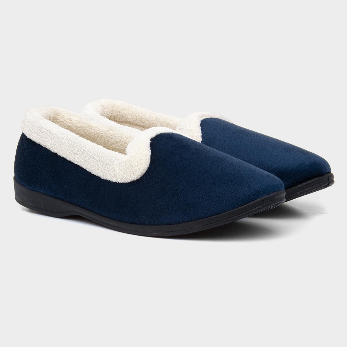 The Slipper Company Womens Navy Full Slipper69421 Shoe Zone