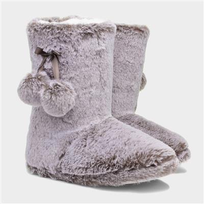 Womens Mink Faux Bootie