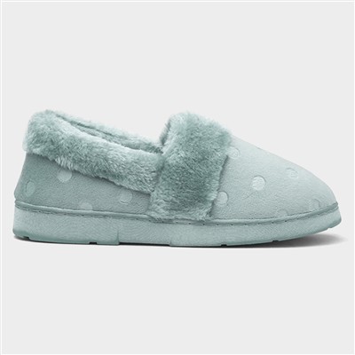 Womens Aqua Full Slipper
