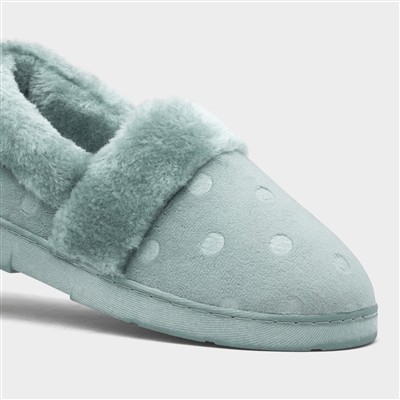 Womens Aqua Full Slipper