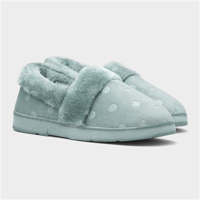 Womens Aqua Full Slipper