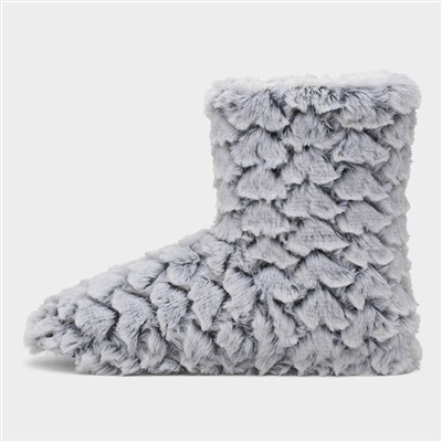 Womens Grey Slipper Boot