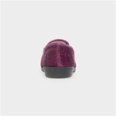 Womens Heather Flower Slipper