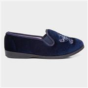 The Slipper Company Womens Navy Twin Gusset (Click For Details)