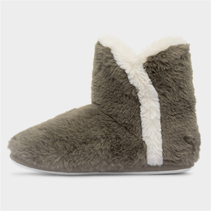 Womens Brown Slipper Boot