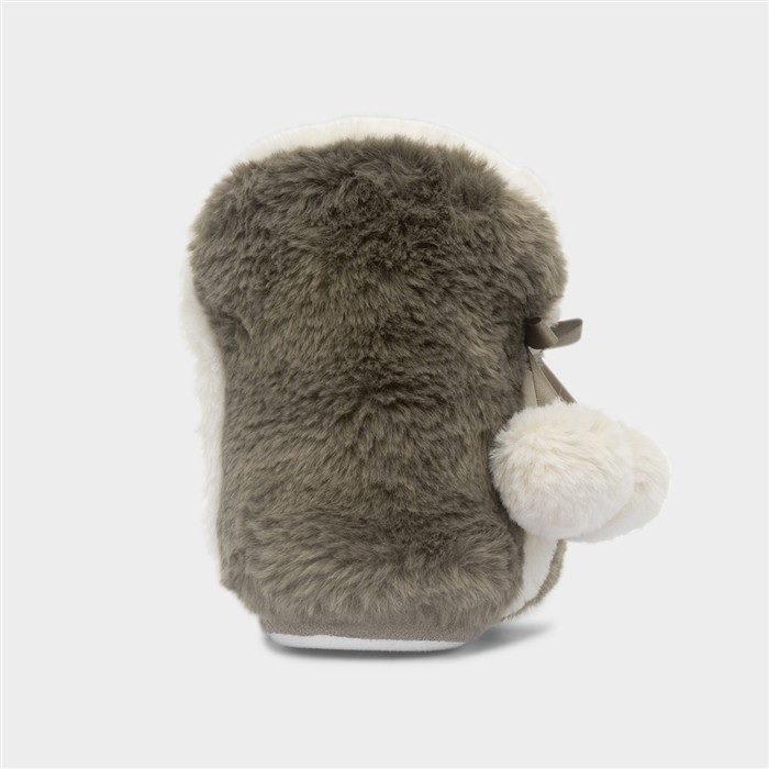 Womens Brown Slipper Boot