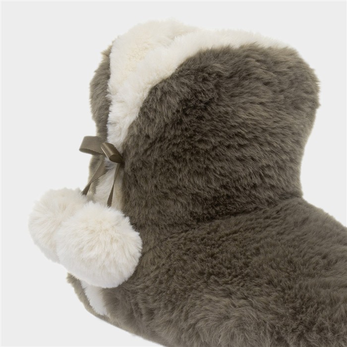 Womens Brown Slipper Boot