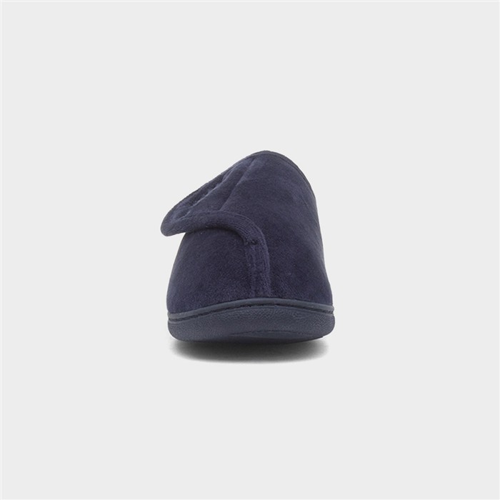 Womens Navy Floral Slipper