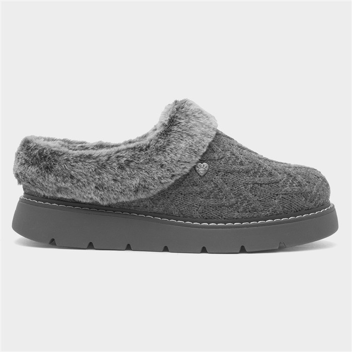 Bobs Keepsakes Womens Charcoal Slipper