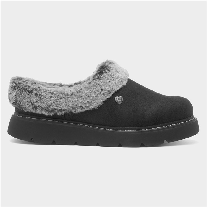 Bobs Keepsakes Womens Black Slipper