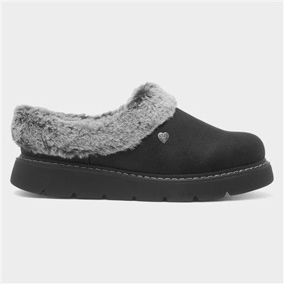 Bobs Keepsake Womens Black Slipper