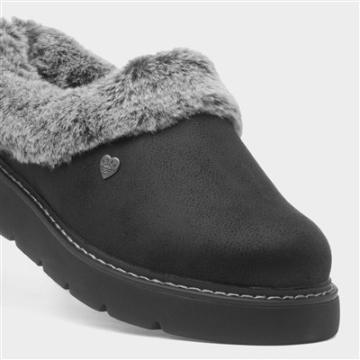 Bobs Keepsakes Womens Black Slipper