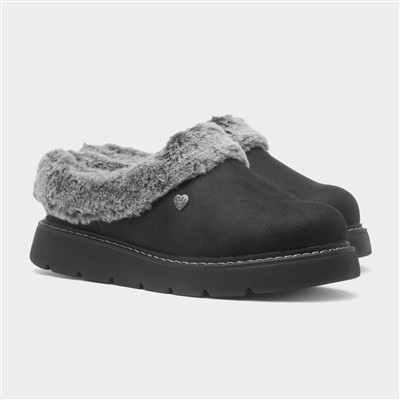 Bobs Keepsakes Womens Black Slipper