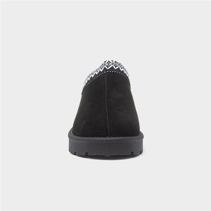 Chloe Womens Black Clog Slipper