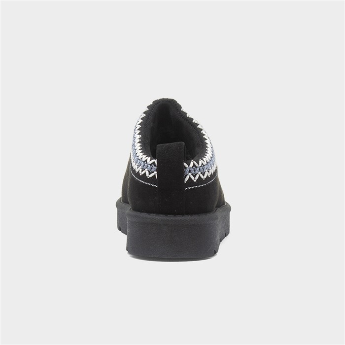 Chloe Womens Black Clog Slipper
