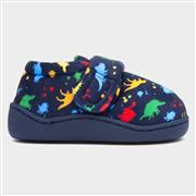 The Slipper Company Chip Kids Navy Dinosaur Full (Click For Details)