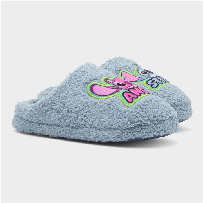 Kids Light Blue Mule Slipper