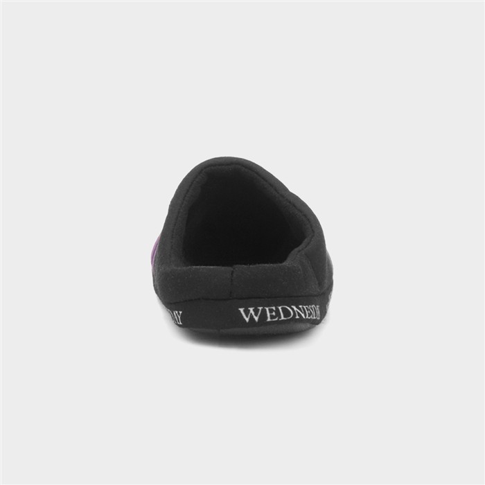 Kids Black Character Mule Slipper