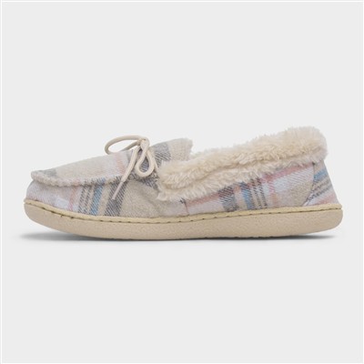 Pembroke Womens Oat Bow Moccasin Slipper