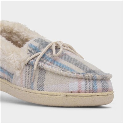Pembroke Womens Oat Bow Moccasin Slipper