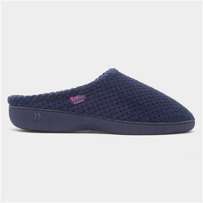 Popcorn Terry Womens Navy Mule Slipper