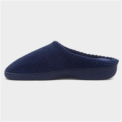 Popcorn Terry Womens Navy Mule Slipper