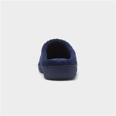 Popcorn Terry Womens Navy Mule Slipper