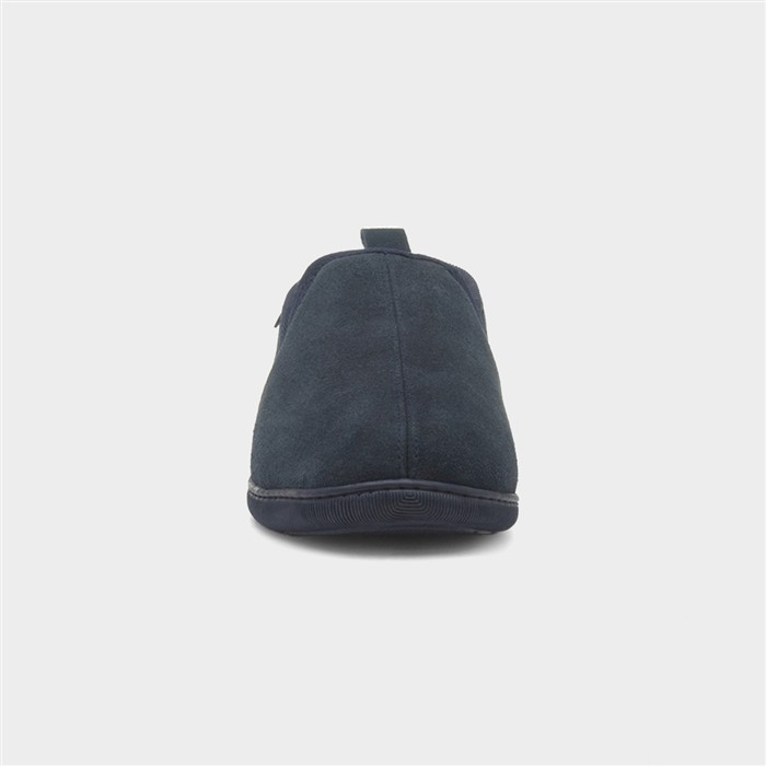 Arnold Mens Navy Suede Full Slipper