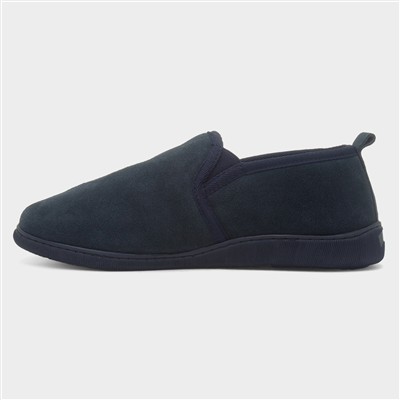 Arnold Mens Navy Suede Slipper