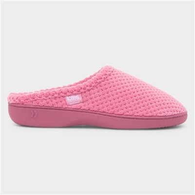 Popcorn Terry Womens Pink Mule Slipper