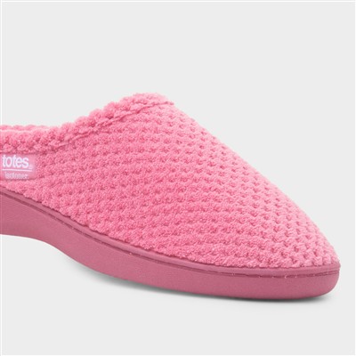 Popcorn Terry Womens Pink Mule Slipper