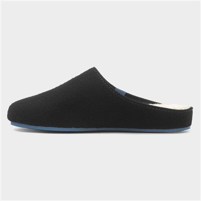 Good Mens Black Mule Slippers