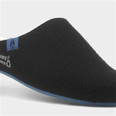 Good Mens Black Mule Slippers