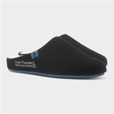 Good Mens Black Mule Slippers