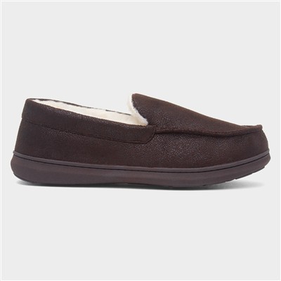 Spencer Mens Brown Moccasin Slipper