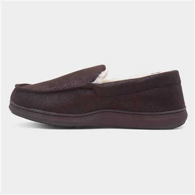 Spencer Mens Brown Moccasin Slipper