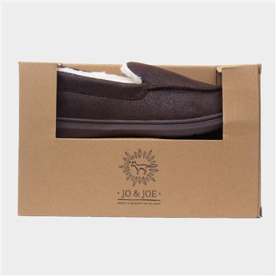 Spencer Mens Brown Moccasin Slipper