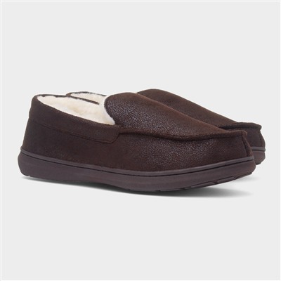 Spencer Mens Brown Moccasin Slipper