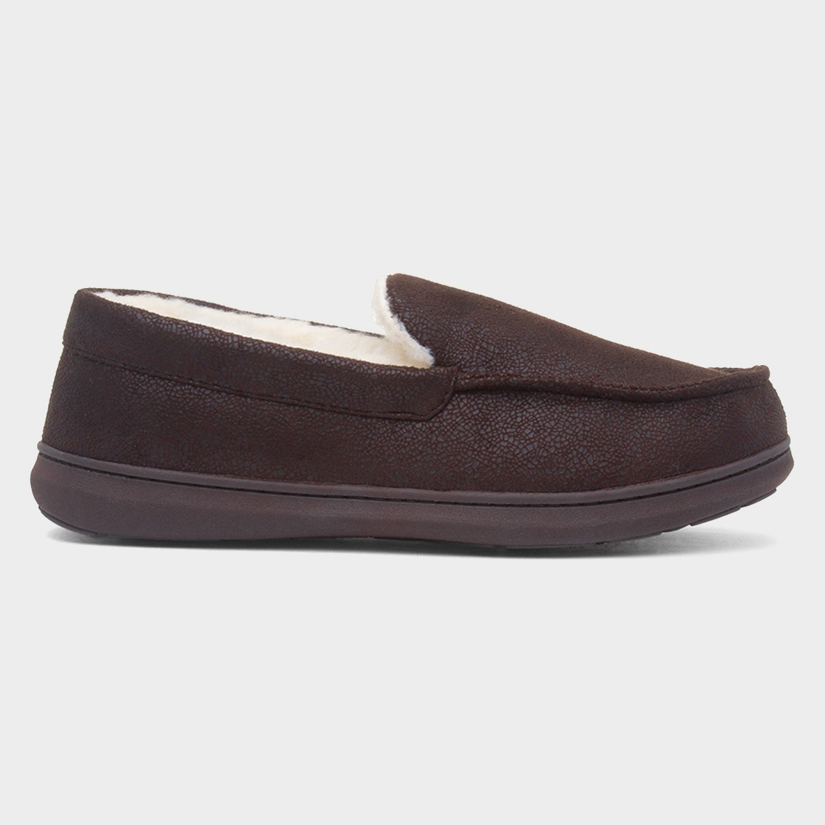 Spencer Mens Brown Moccasin Slipper