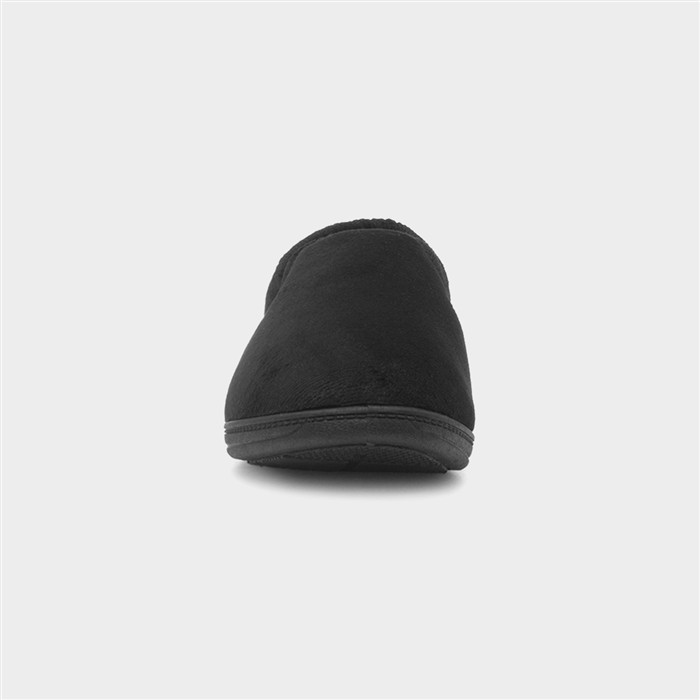 Jake Mens Black Wide Fit Full Slipper