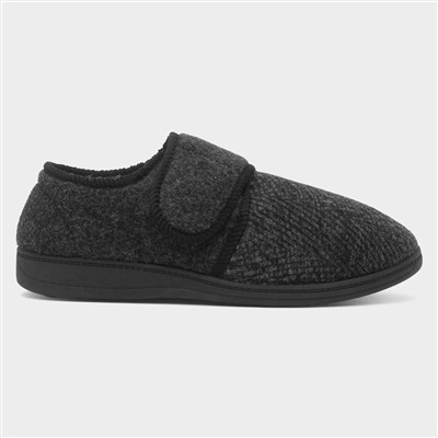 Elliot Mens Charcoal Full Slipper