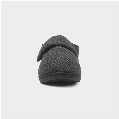 Elliot Mens Charcoal Full Slipper