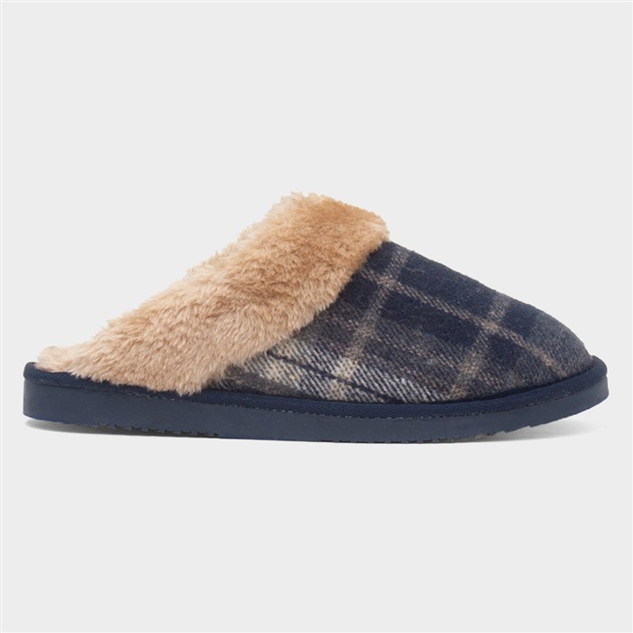 Jo And Joe Women's Blue Shetland Navy Mule Slipper Size 5